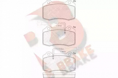 R BRAKE rb1598 -  Комплект тормозных колодок, дисковый тормоз